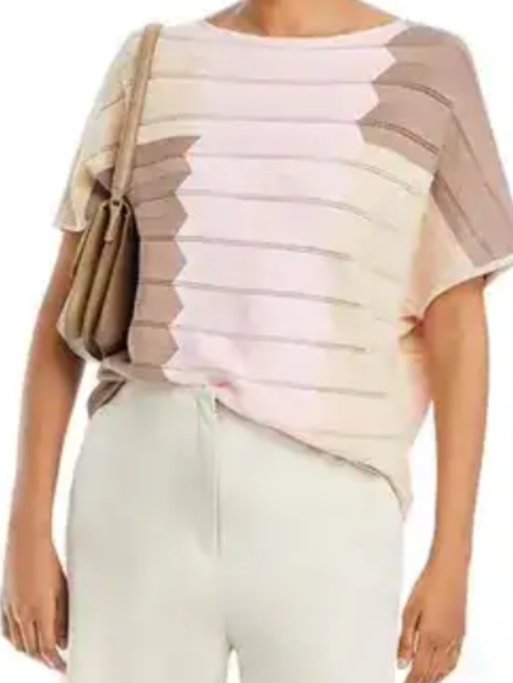 Misook Pastel Colorblock Knit Sweater XL